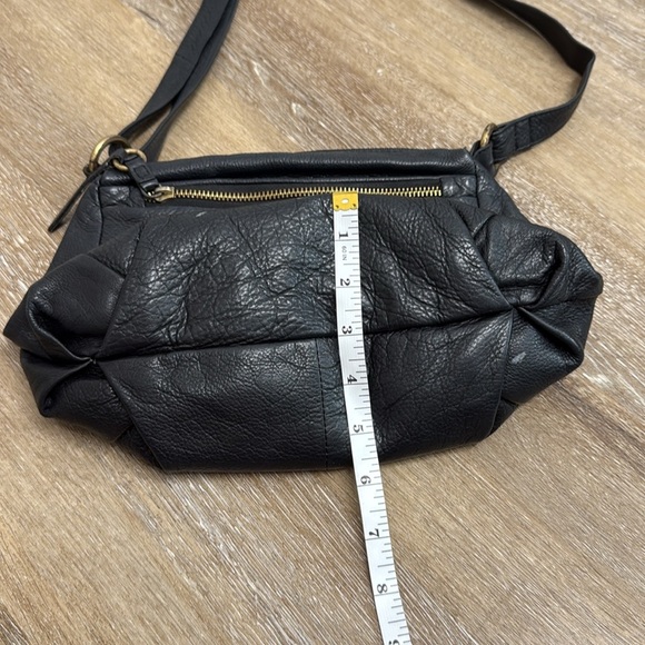 GREAT AMERICAN LEATHER WORK Sleek Black Crossbody Bag Y2K Vintage - Picture 15 of 15